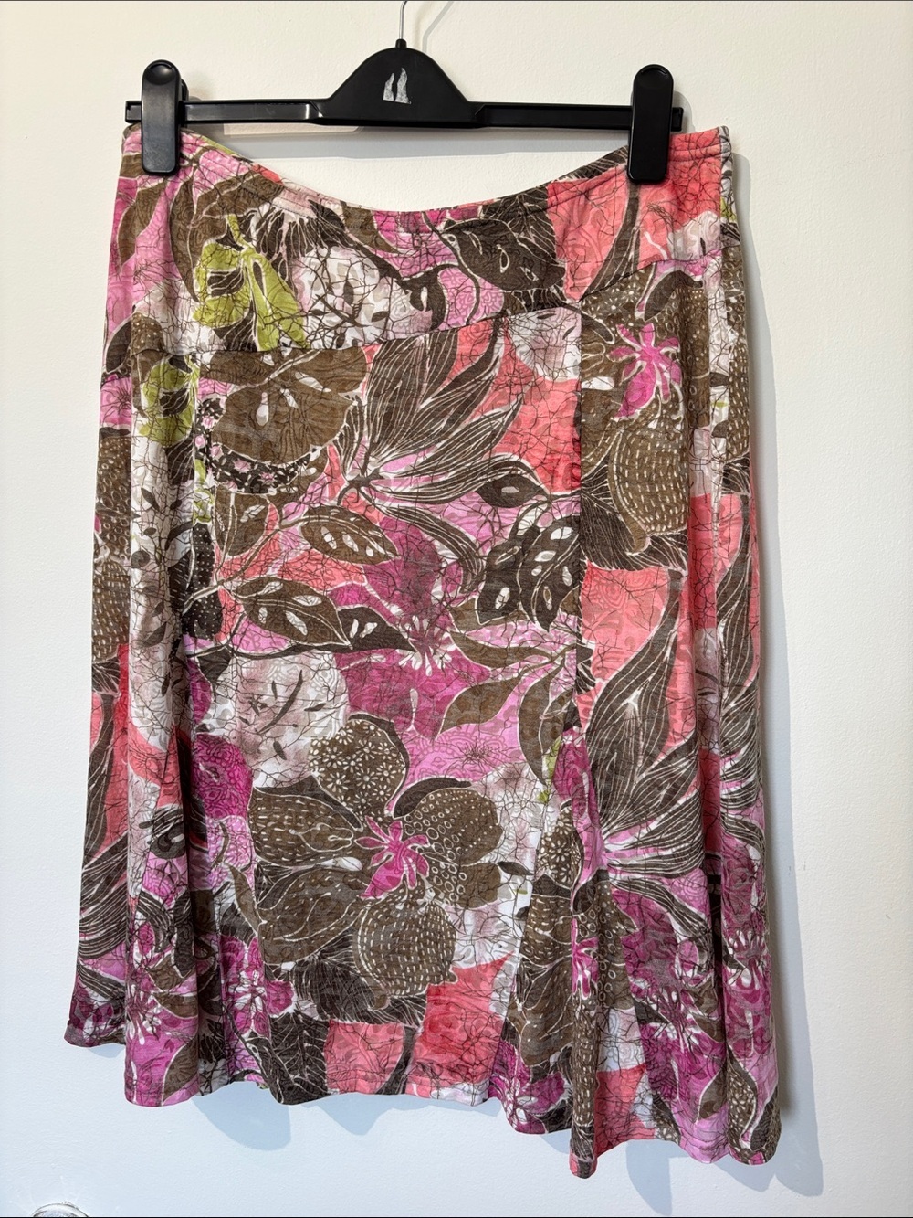 🎉4/30$🎉 Tribal Pink Brown Green Floral A-Line Skirt